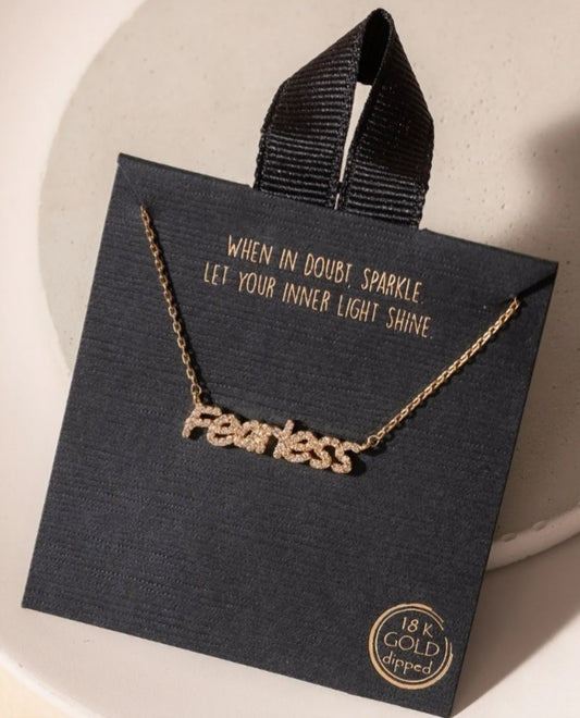 Fearless Pave CZ Neacklace (Gold/Rhodium)