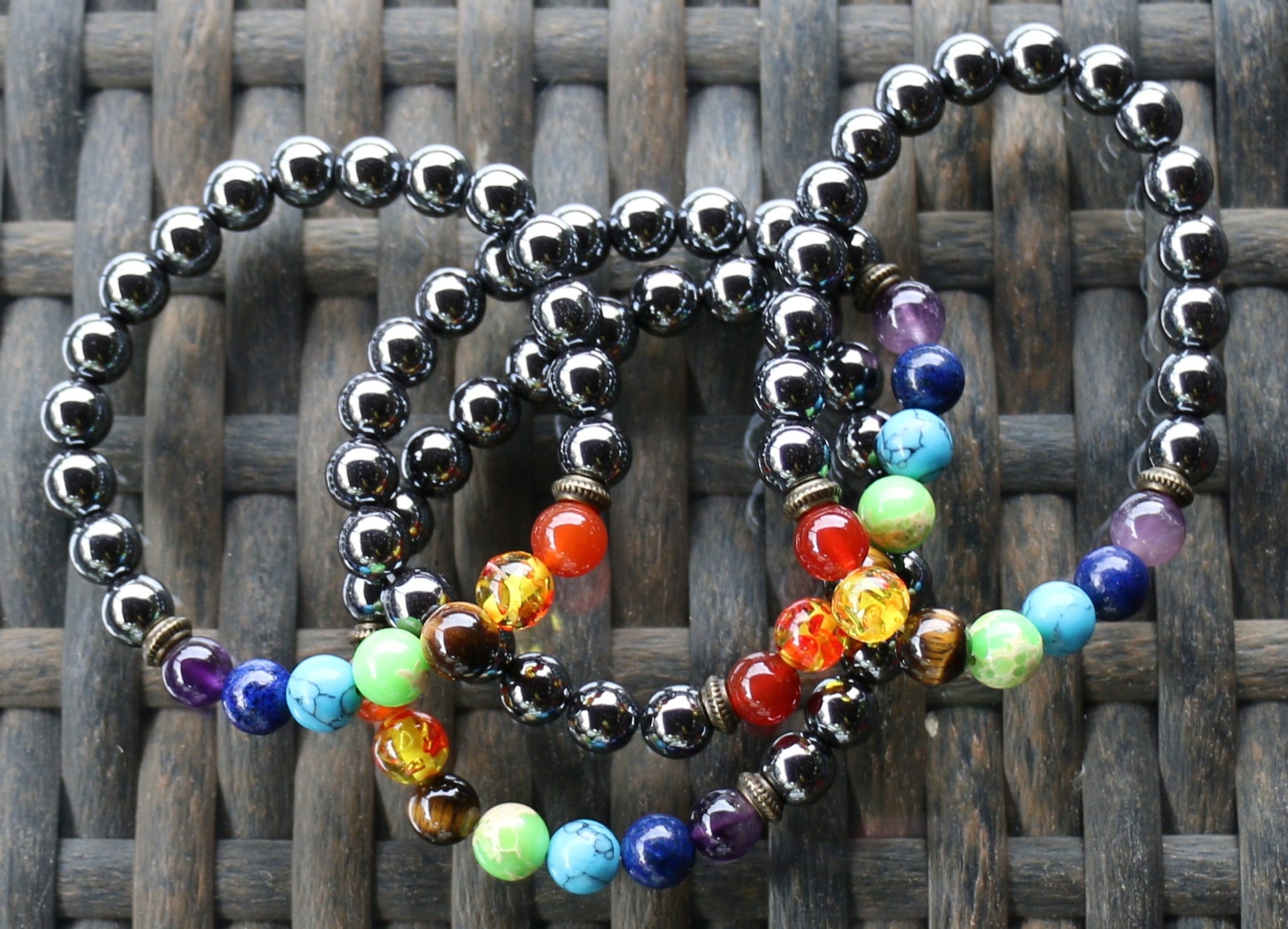 Chakra Bracelet, 7 Chakras Gemstone Jewellery, Black Lava Stone Beads, Yoga  Healing Balancing -  Canada